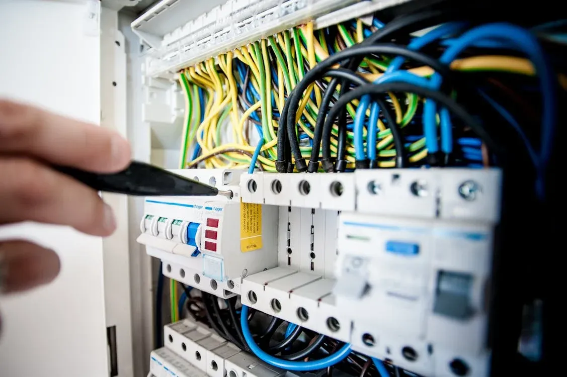 Stock photo of a fusebox